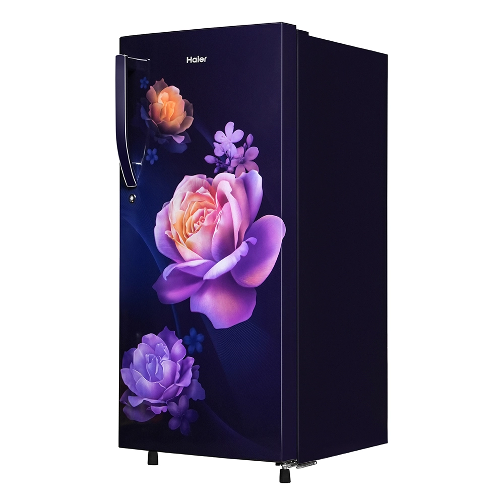 Haier 190L 2 Star Direct Cool Single Door Refrigerator with Toughened Glass Shelf in premium glossy Marine noisettes finish HRD-2102CMN-P